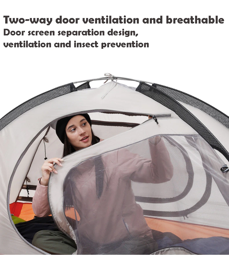 Cheap Goat Tents Hewolf Single Double Decker Double Door Rainstorm Tent High Mountain Snowfield Ultralight Camping Equipment Silicone Tent Tents 